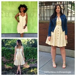 NEW Cafe Dress Anthropologie Maeve Bug moth Dress